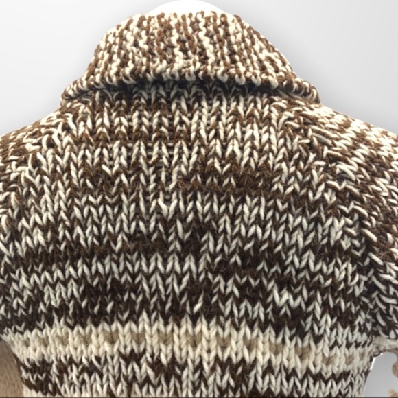 CHUNKY Cowichan Style Zip Up Sweater/Jacket Size Medium - Picture 11 of 12